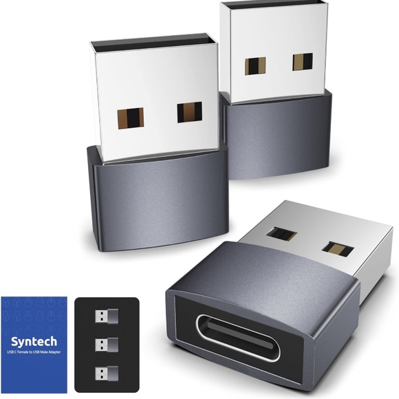 Syntech NIB USB C Female to USB Male Adapter Pack of 3 - Picture 3 of 3